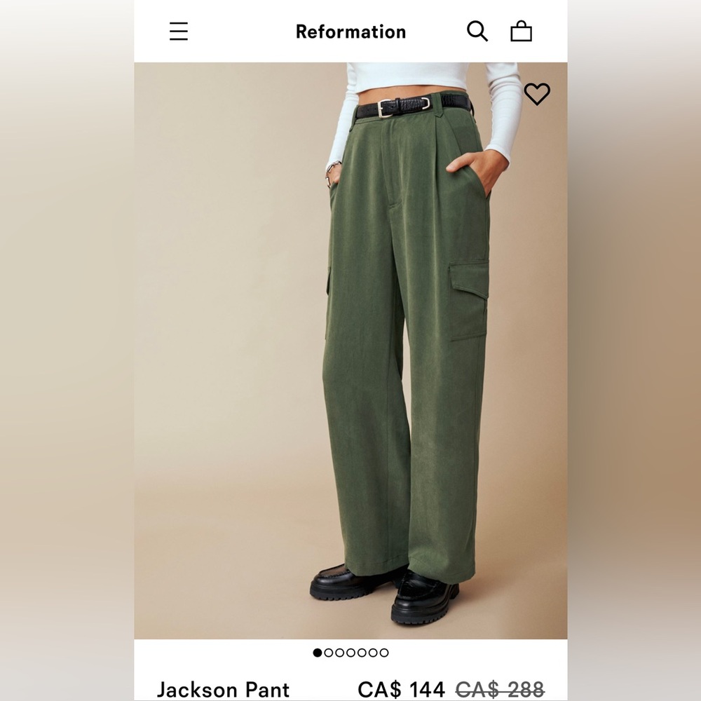 Reformation Jackson Pant, size 8